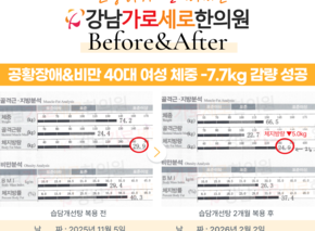 [-7.7kg 감량] 공황장애&비만 40대 여성 습담개선탕 복용 전후 인바디