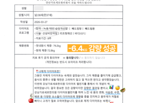 [-6.4kg 감량] 30대 남성 후기
